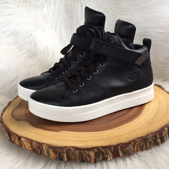 Timberland Shoes - Timberland leather high top platform sneakers